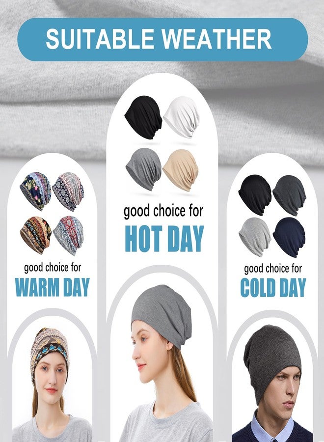 ELLEWIN Cotton Slouchy Beanie Hip-Hop Soft Lightweight Summer Running Beanie Adult Skull Hats Cap for Men Women - Image 2